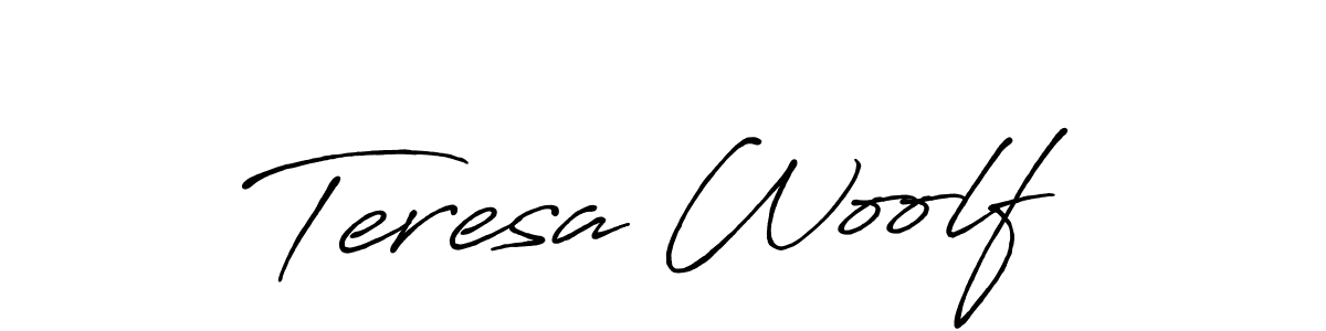 It looks lik you need a new signature style for name Teresa Woolf. Design unique handwritten (Antro_Vectra_Bolder) signature with our free signature maker in just a few clicks. Teresa Woolf signature style 7 images and pictures png