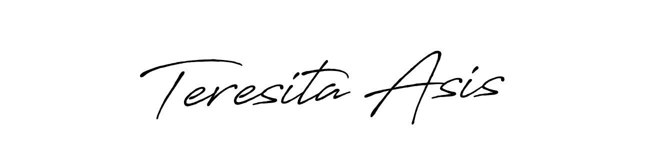 The best way (Antro_Vectra_Bolder) to make a short signature is to pick only two or three words in your name. The name Teresita Asis include a total of six letters. For converting this name. Teresita Asis signature style 7 images and pictures png