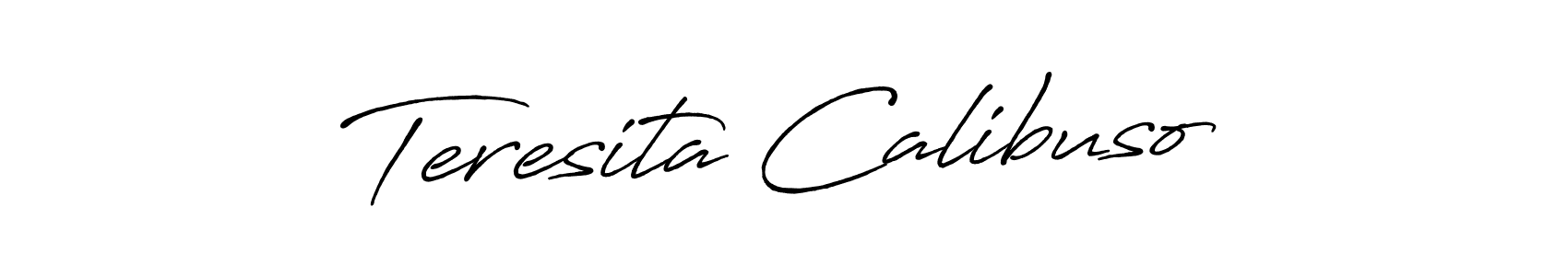 The best way (Antro_Vectra_Bolder) to make a short signature is to pick only two or three words in your name. The name Teresita Calibuso include a total of six letters. For converting this name. Teresita Calibuso signature style 7 images and pictures png