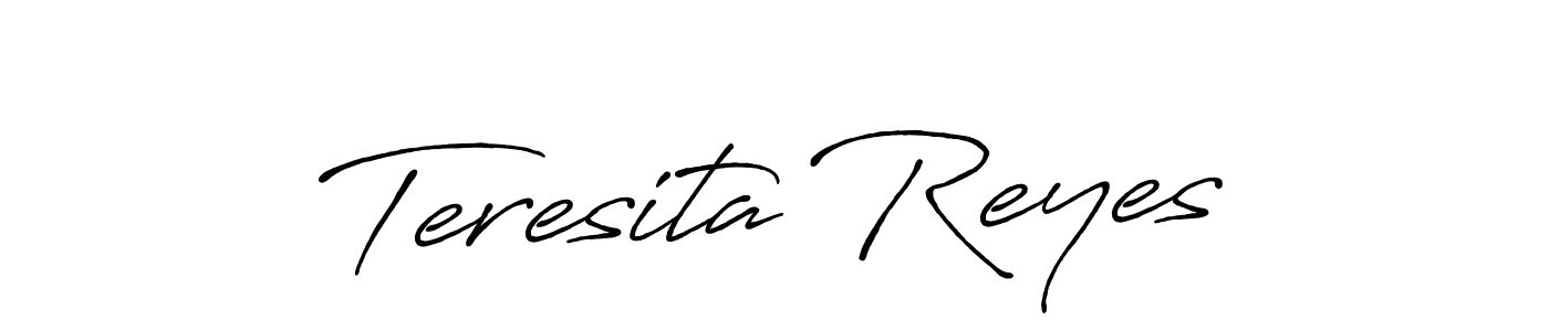 Teresita Reyes stylish signature style. Best Handwritten Sign (Antro_Vectra_Bolder) for my name. Handwritten Signature Collection Ideas for my name Teresita Reyes. Teresita Reyes signature style 7 images and pictures png