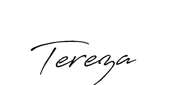Make a beautiful signature design for name Tereza. With this signature (Antro_Vectra_Bolder) style, you can create a handwritten signature for free. Tereza signature style 7 images and pictures png