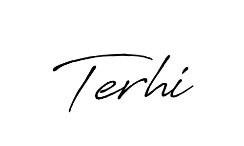 The best way (Antro_Vectra_Bolder) to make a short signature is to pick only two or three words in your name. The name Terhi include a total of six letters. For converting this name. Terhi signature style 7 images and pictures png