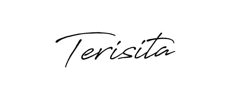 You should practise on your own different ways (Antro_Vectra_Bolder) to write your name (Terisita) in signature. don't let someone else do it for you. Terisita signature style 7 images and pictures png