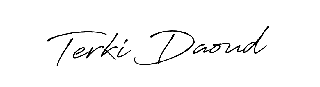 Terki Daoud stylish signature style. Best Handwritten Sign (Antro_Vectra_Bolder) for my name. Handwritten Signature Collection Ideas for my name Terki Daoud. Terki Daoud signature style 7 images and pictures png