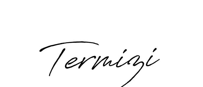 Create a beautiful signature design for name Termizi. With this signature (Antro_Vectra_Bolder) fonts, you can make a handwritten signature for free. Termizi signature style 7 images and pictures png