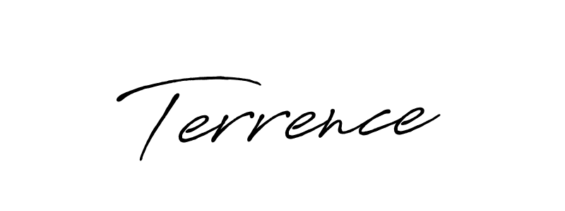 The best way (Antro_Vectra_Bolder) to make a short signature is to pick only two or three words in your name. The name Terrence include a total of six letters. For converting this name. Terrence signature style 7 images and pictures png