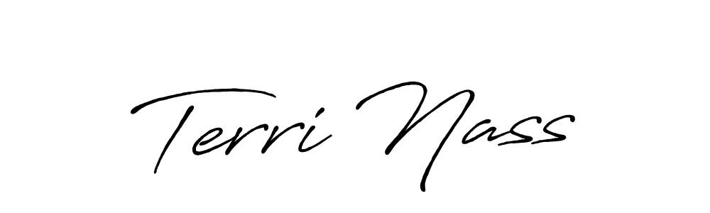 The best way (Antro_Vectra_Bolder) to make a short signature is to pick only two or three words in your name. The name Terri Nass include a total of six letters. For converting this name. Terri Nass signature style 7 images and pictures png