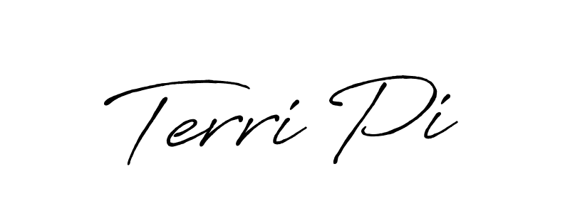 How to make Terri Pi name signature. Use Antro_Vectra_Bolder style for creating short signs online. This is the latest handwritten sign. Terri Pi signature style 7 images and pictures png