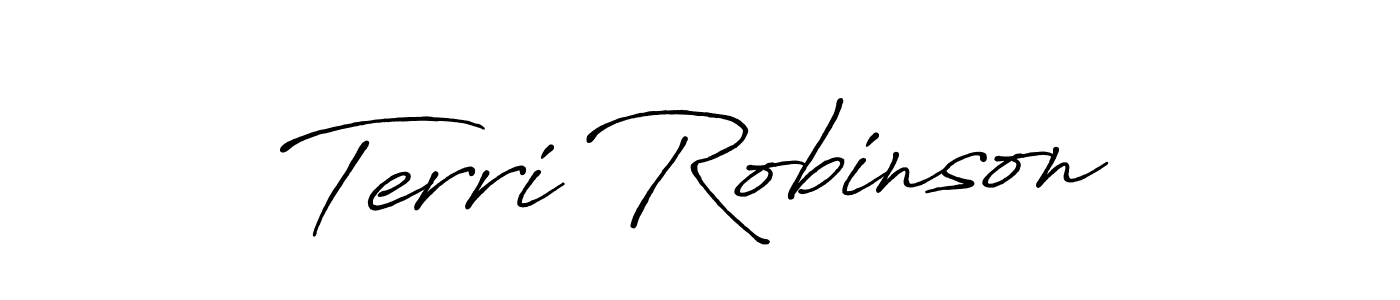You should practise on your own different ways (Antro_Vectra_Bolder) to write your name (Terri Robinson) in signature. don't let someone else do it for you. Terri Robinson signature style 7 images and pictures png