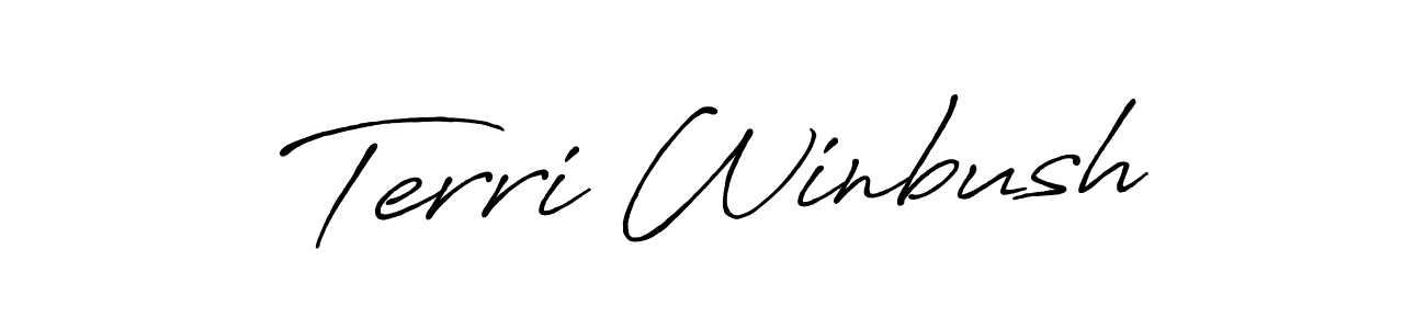 How to make Terri Winbush name signature. Use Antro_Vectra_Bolder style for creating short signs online. This is the latest handwritten sign. Terri Winbush signature style 7 images and pictures png