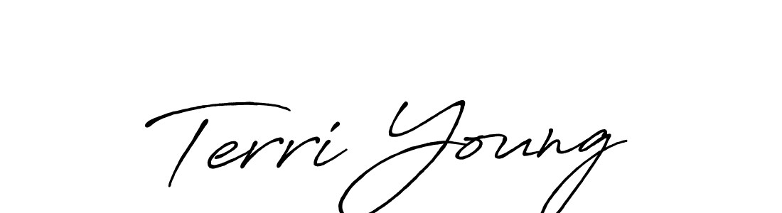 Similarly Antro_Vectra_Bolder is the best handwritten signature design. Signature creator online .You can use it as an online autograph creator for name Terri Young. Terri Young signature style 7 images and pictures png