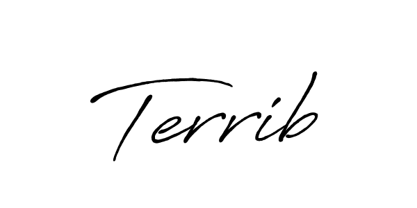 Once you've used our free online signature maker to create your best signature Antro_Vectra_Bolder style, it's time to enjoy all of the benefits that Terrib name signing documents. Terrib signature style 7 images and pictures png