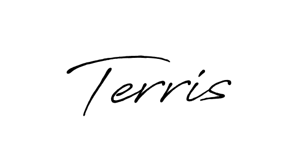 Create a beautiful signature design for name Terris. With this signature (Antro_Vectra_Bolder) fonts, you can make a handwritten signature for free. Terris signature style 7 images and pictures png