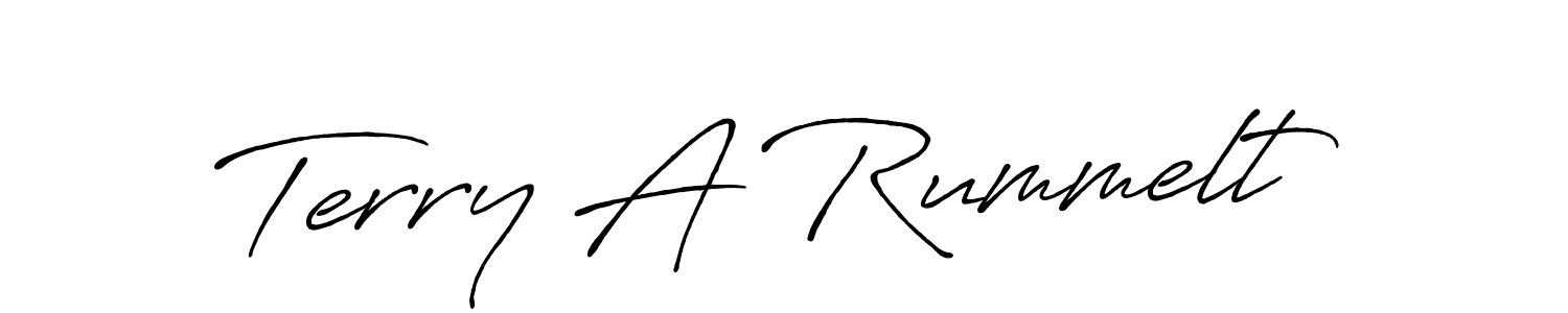 Make a beautiful signature design for name Terry A Rummelt. With this signature (Antro_Vectra_Bolder) style, you can create a handwritten signature for free. Terry A Rummelt signature style 7 images and pictures png