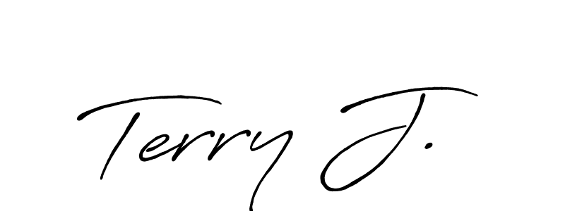 Create a beautiful signature design for name Terry J.. With this signature (Antro_Vectra_Bolder) fonts, you can make a handwritten signature for free. Terry J. signature style 7 images and pictures png