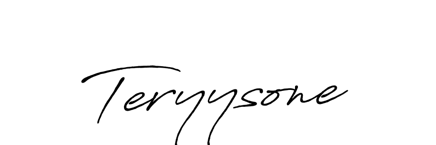 Design your own signature with our free online signature maker. With this signature software, you can create a handwritten (Antro_Vectra_Bolder) signature for name Teryysone. Teryysone signature style 7 images and pictures png