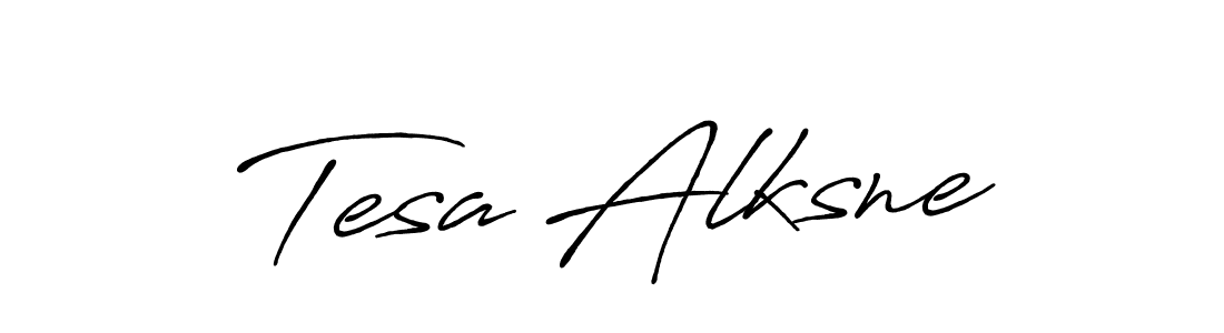 Use a signature maker to create a handwritten signature online. With this signature software, you can design (Antro_Vectra_Bolder) your own signature for name Tesa Alksne. Tesa Alksne signature style 7 images and pictures png