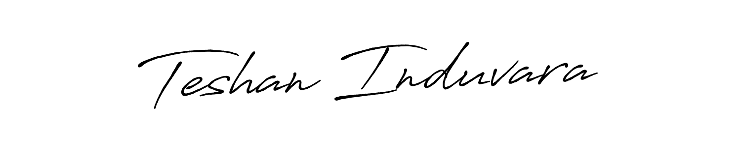 Design your own signature with our free online signature maker. With this signature software, you can create a handwritten (Antro_Vectra_Bolder) signature for name Teshan Induvara. Teshan Induvara signature style 7 images and pictures png