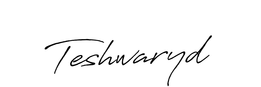 Create a beautiful signature design for name Teshwaryd. With this signature (Antro_Vectra_Bolder) fonts, you can make a handwritten signature for free. Teshwaryd signature style 7 images and pictures png