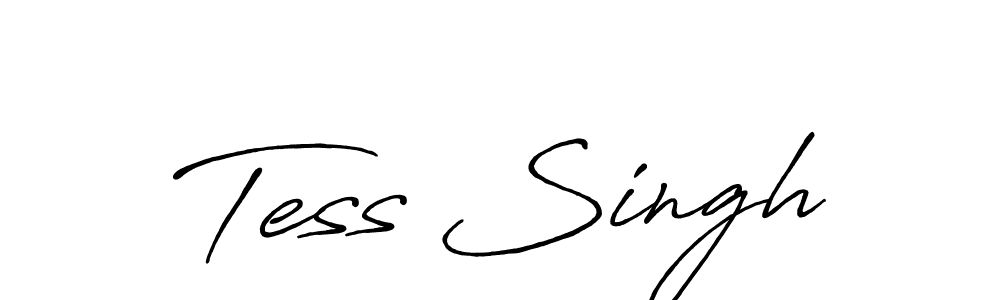 You should practise on your own different ways (Antro_Vectra_Bolder) to write your name (Tess Singh) in signature. don't let someone else do it for you. Tess Singh signature style 7 images and pictures png