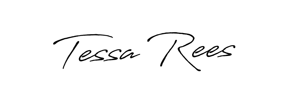 You should practise on your own different ways (Antro_Vectra_Bolder) to write your name (Tessa Rees) in signature. don't let someone else do it for you. Tessa Rees signature style 7 images and pictures png