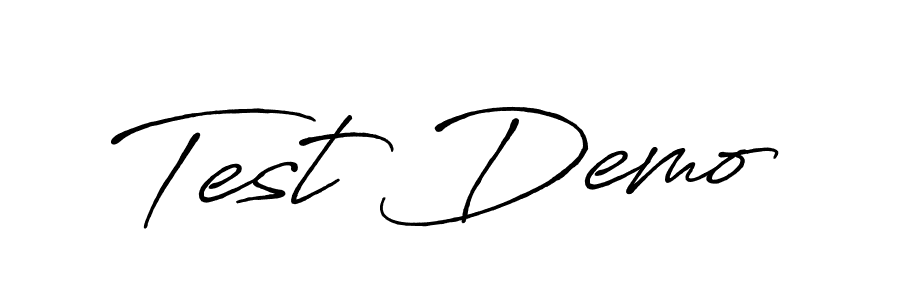 You should practise on your own different ways (Antro_Vectra_Bolder) to write your name (Test Demo) in signature. don't let someone else do it for you. Test Demo signature style 7 images and pictures png