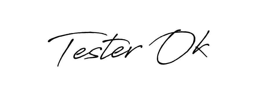 Design your own signature with our free online signature maker. With this signature software, you can create a handwritten (Antro_Vectra_Bolder) signature for name Tester Ok. Tester Ok signature style 7 images and pictures png