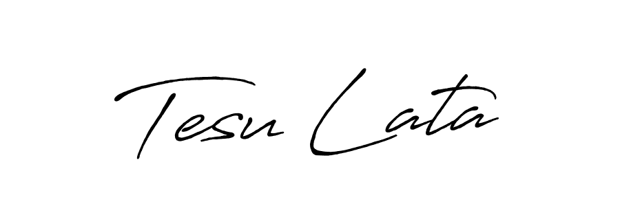 Create a beautiful signature design for name Tesu Lata. With this signature (Antro_Vectra_Bolder) fonts, you can make a handwritten signature for free. Tesu Lata signature style 7 images and pictures png