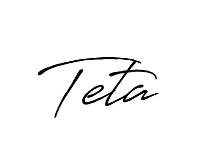 How to make Teta signature? Antro_Vectra_Bolder is a professional autograph style. Create handwritten signature for Teta name. Teta signature style 7 images and pictures png