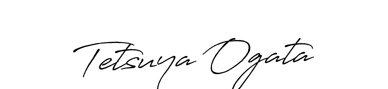 Create a beautiful signature design for name Tetsuya Ogata. With this signature (Antro_Vectra_Bolder) fonts, you can make a handwritten signature for free. Tetsuya Ogata signature style 7 images and pictures png