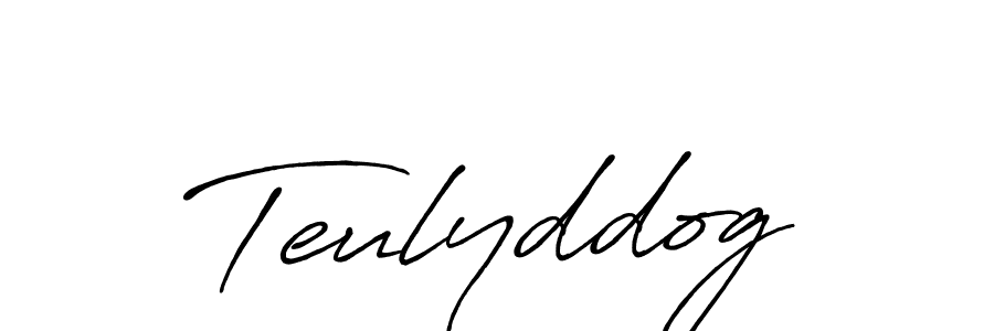 How to make Teulyddog name signature. Use Antro_Vectra_Bolder style for creating short signs online. This is the latest handwritten sign. Teulyddog signature style 7 images and pictures png