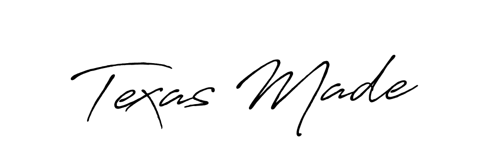 Design your own signature with our free online signature maker. With this signature software, you can create a handwritten (Antro_Vectra_Bolder) signature for name Texas Made. Texas Made signature style 7 images and pictures png