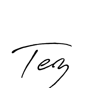 Design your own signature with our free online signature maker. With this signature software, you can create a handwritten (Antro_Vectra_Bolder) signature for name Tez. Tez signature style 7 images and pictures png