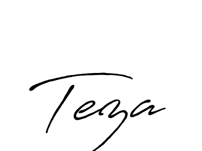 How to make Teza name signature. Use Antro_Vectra_Bolder style for creating short signs online. This is the latest handwritten sign. Teza signature style 7 images and pictures png