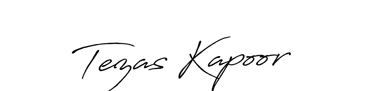 How to make Tezas Kapoor signature? Antro_Vectra_Bolder is a professional autograph style. Create handwritten signature for Tezas Kapoor name. Tezas Kapoor signature style 7 images and pictures png