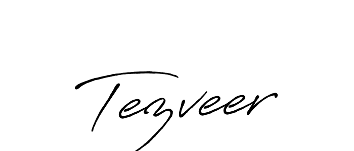Design your own signature with our free online signature maker. With this signature software, you can create a handwritten (Antro_Vectra_Bolder) signature for name Tezveer. Tezveer signature style 7 images and pictures png