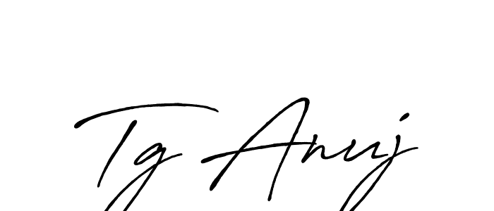 You should practise on your own different ways (Antro_Vectra_Bolder) to write your name (Tg Anuj) in signature. don't let someone else do it for you. Tg Anuj signature style 7 images and pictures png