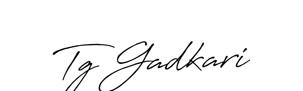Also we have Tg Gadkari name is the best signature style. Create professional handwritten signature collection using Antro_Vectra_Bolder autograph style. Tg Gadkari signature style 7 images and pictures png