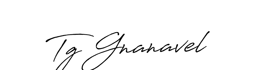 How to make Tg Gnanavel name signature. Use Antro_Vectra_Bolder style for creating short signs online. This is the latest handwritten sign. Tg Gnanavel signature style 7 images and pictures png
