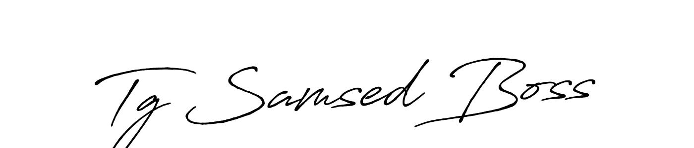 Make a beautiful signature design for name Tg Samsed Boss. With this signature (Antro_Vectra_Bolder) style, you can create a handwritten signature for free. Tg Samsed Boss signature style 7 images and pictures png