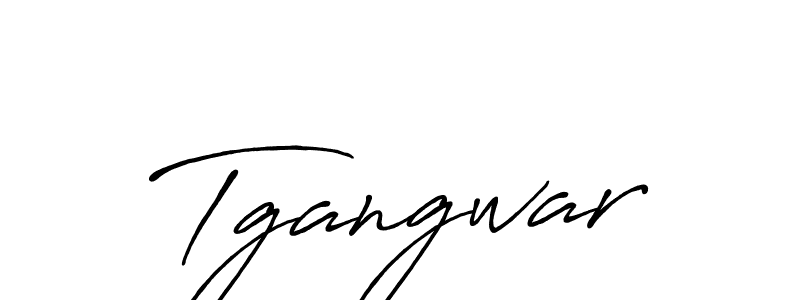 How to make Tgangwar name signature. Use Antro_Vectra_Bolder style for creating short signs online. This is the latest handwritten sign. Tgangwar signature style 7 images and pictures png