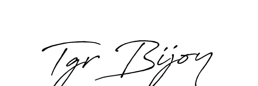 Create a beautiful signature design for name Tgr Bijoy. With this signature (Antro_Vectra_Bolder) fonts, you can make a handwritten signature for free. Tgr Bijoy signature style 7 images and pictures png