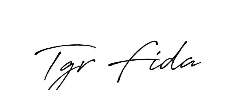 Create a beautiful signature design for name Tgr Fida. With this signature (Antro_Vectra_Bolder) fonts, you can make a handwritten signature for free. Tgr Fida signature style 7 images and pictures png