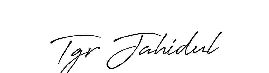 Make a beautiful signature design for name Tgr Jahidul. With this signature (Antro_Vectra_Bolder) style, you can create a handwritten signature for free. Tgr Jahidul signature style 7 images and pictures png