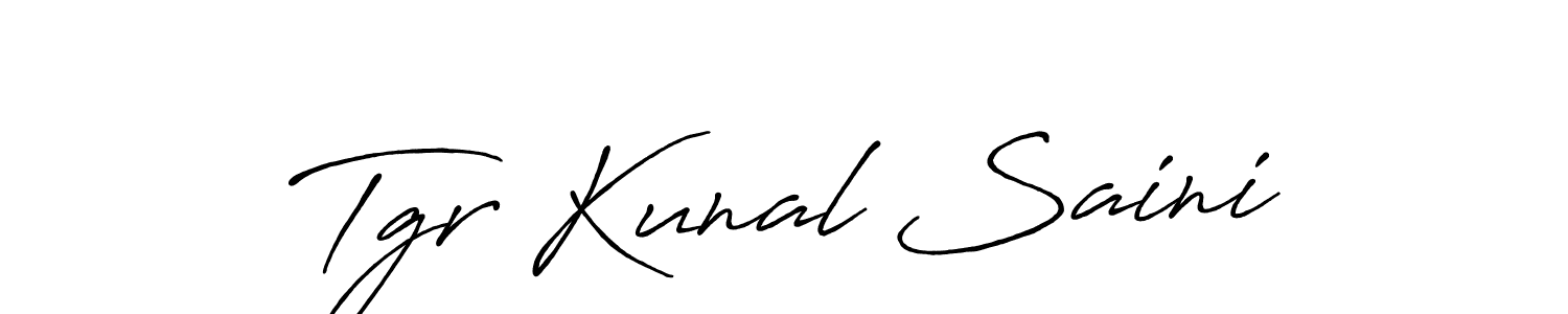 The best way (Antro_Vectra_Bolder) to make a short signature is to pick only two or three words in your name. The name Tgr Kunal Saini include a total of six letters. For converting this name. Tgr Kunal Saini signature style 7 images and pictures png