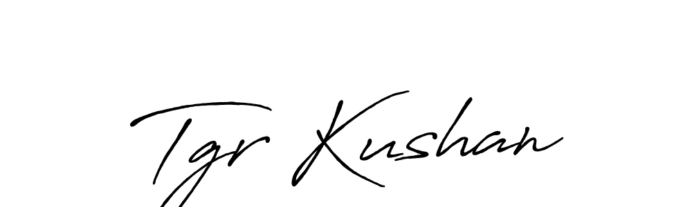 You should practise on your own different ways (Antro_Vectra_Bolder) to write your name (Tgr Kushan) in signature. don't let someone else do it for you. Tgr Kushan signature style 7 images and pictures png