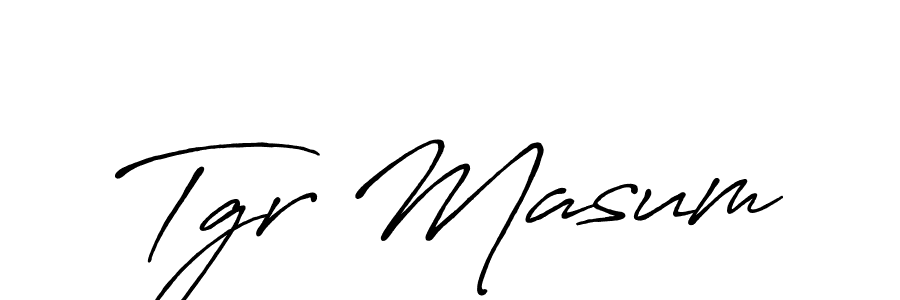 Tgr Masum stylish signature style. Best Handwritten Sign (Antro_Vectra_Bolder) for my name. Handwritten Signature Collection Ideas for my name Tgr Masum. Tgr Masum signature style 7 images and pictures png