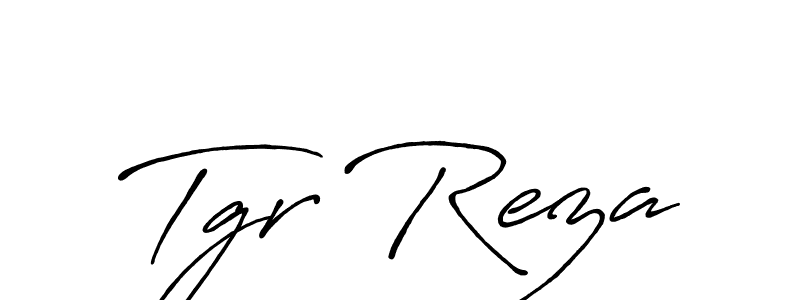 Similarly Antro_Vectra_Bolder is the best handwritten signature design. Signature creator online .You can use it as an online autograph creator for name Tgr Reza. Tgr Reza signature style 7 images and pictures png