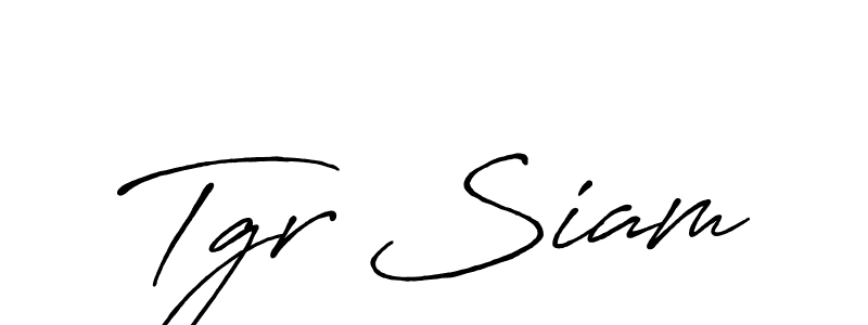 How to make Tgr Siam name signature. Use Antro_Vectra_Bolder style for creating short signs online. This is the latest handwritten sign. Tgr Siam signature style 7 images and pictures png