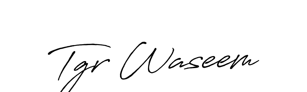 Tgr Waseem stylish signature style. Best Handwritten Sign (Antro_Vectra_Bolder) for my name. Handwritten Signature Collection Ideas for my name Tgr Waseem. Tgr Waseem signature style 7 images and pictures png